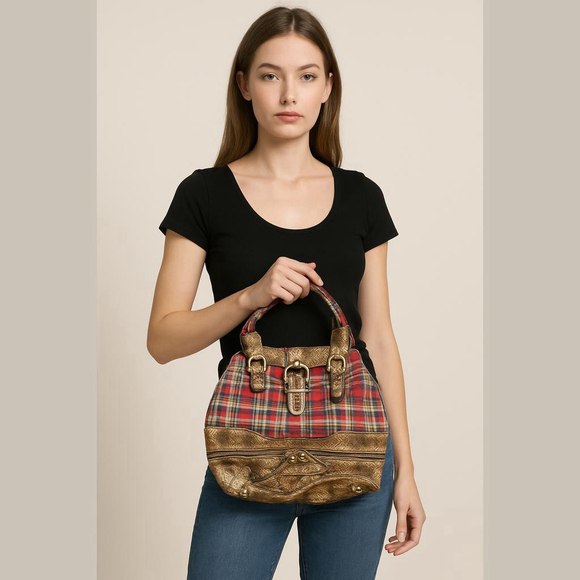 JN'S Handbags - JN'S Plaid Flap Bag - New With Tags - Tartan Shoulder